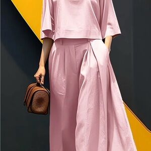 Zanzea Blush Two-Piece Set